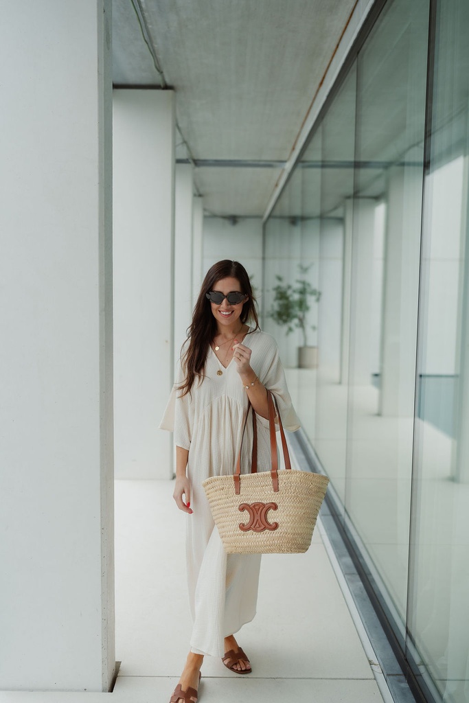 NAO Nina Long Tetra Dress Off White
