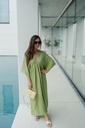 NAO Nina Long Tetra Dress Olive Green