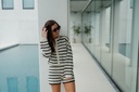 Cardigan Ida Stripes Black Gardenia