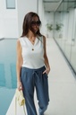 Tenny SL V-Neck Top Snow White