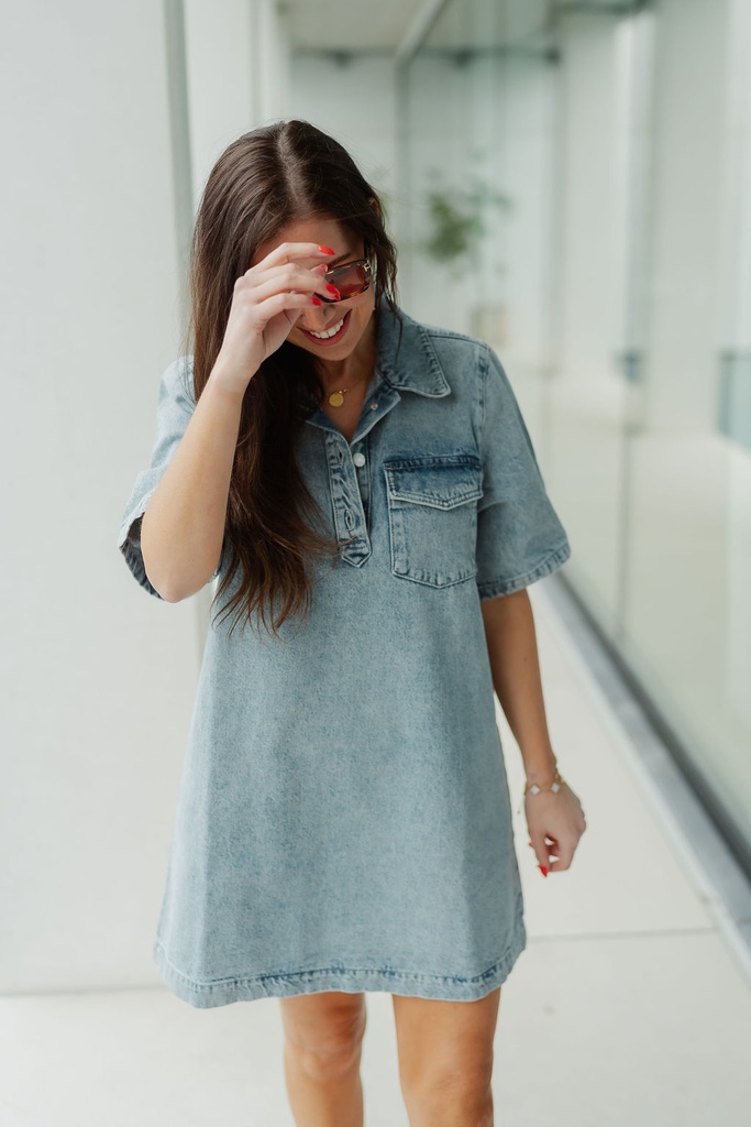 Dress Asta Denim Light Blue