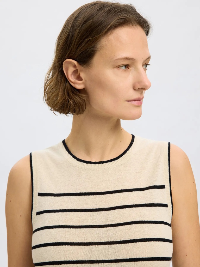 Dress Esther Knit Contrast Birch