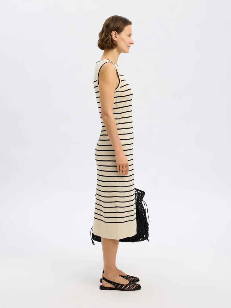 Dress Esther Knit Contrast Birch