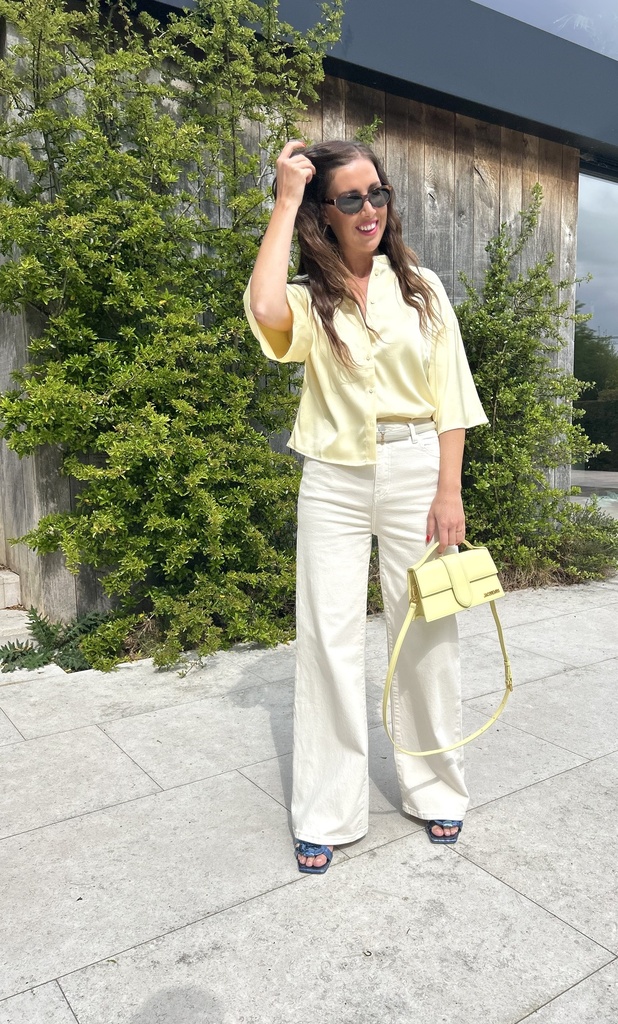 SC Wide Leg Jeans Beige