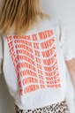 It comes in waves cropped T-shirt cream/neon
