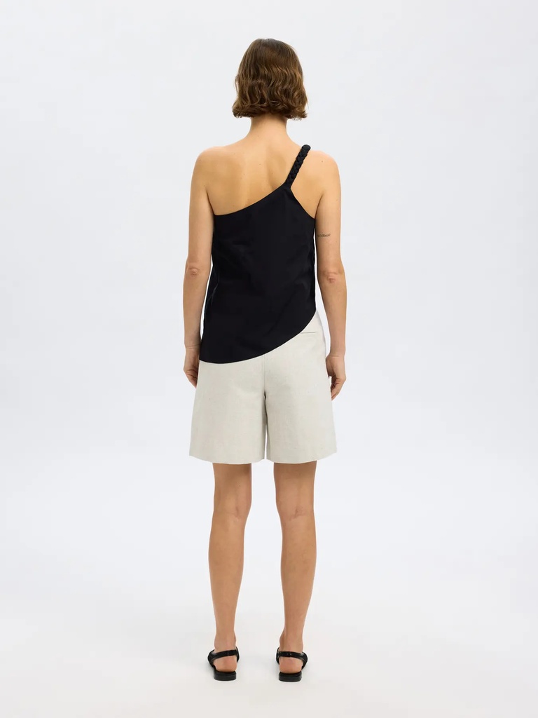One Shoulder Top Esther Braided Black