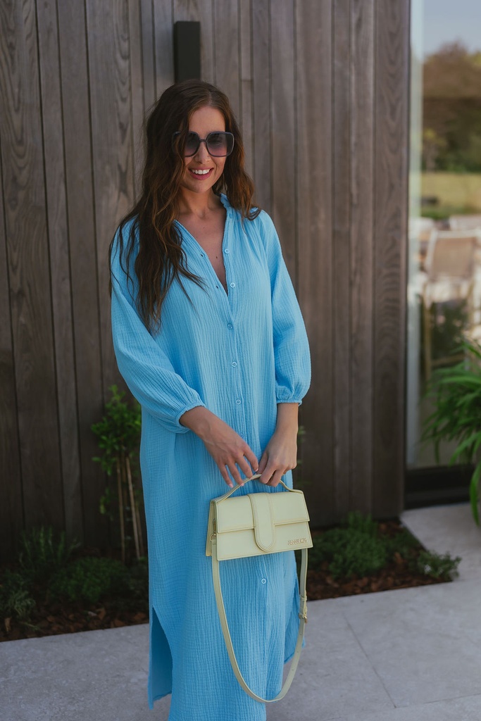 Tetra Shirt Dress Liv Turchese