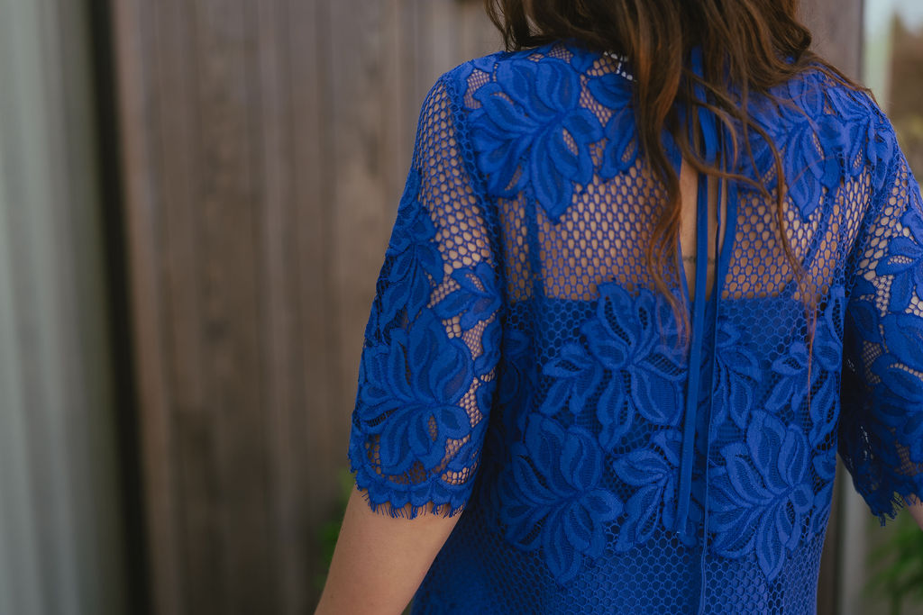 Dress Lacely Dazzling Blue