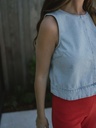 Top Raina Denim Light Blue