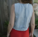 Top Raina Denim Light Blue