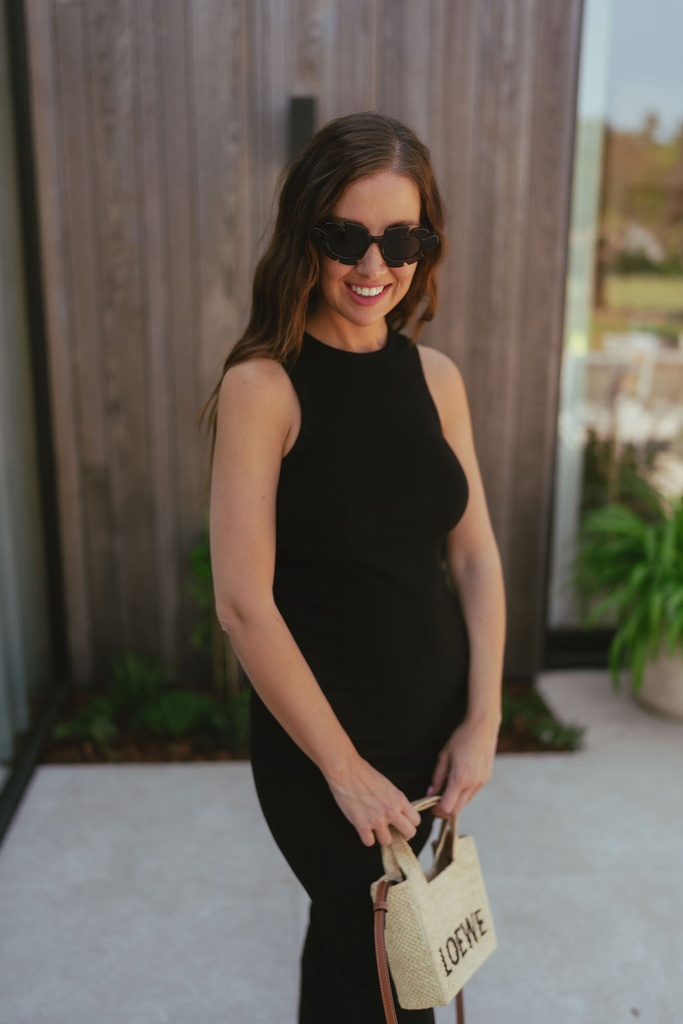 Anna Ankle Tank Dress Black