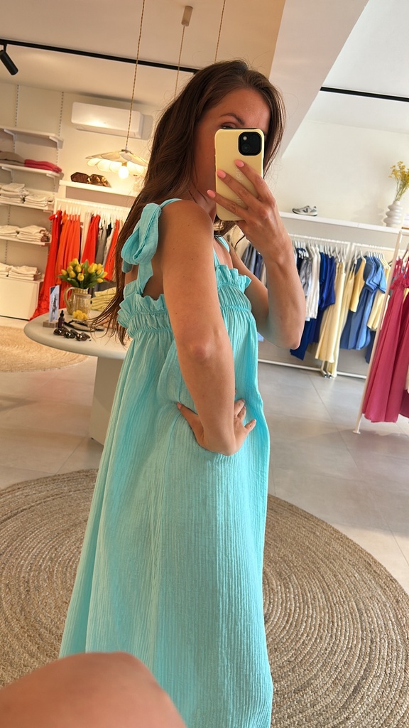 Strap Dress Aqua