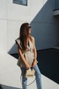 Vest Button Strap Greige