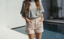 Denim Short Vieux Rose