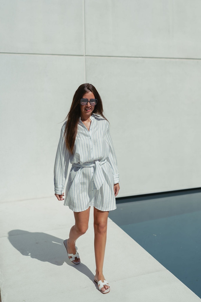 Mairin Stripedshirt Tunic Bright White