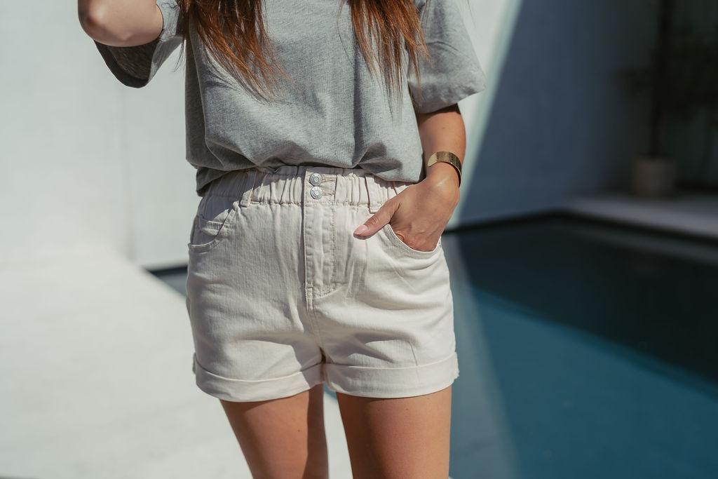 Denim Short Beige