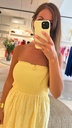 Smock Dress Broderie Pastel Yellow