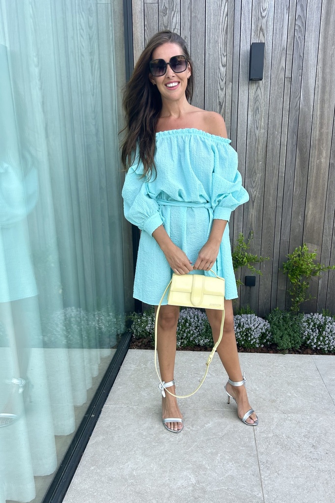 Off Shoulder Dress Emma Aqua