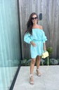 Off Shoulder Dress Emma Aqua