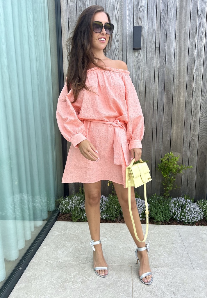 Off Shoulder Dress Emma Peach