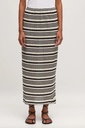 Skirt Xue Stripe Black Cream