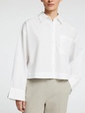 Astha LS Cropped Boxy Shirt Bright White