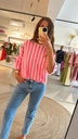 Sweatshirt Striped Fluo Fushia