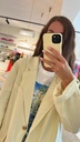 Blazer Striped Pastel Yellow