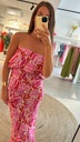 Long Dress Flower Purple Rose