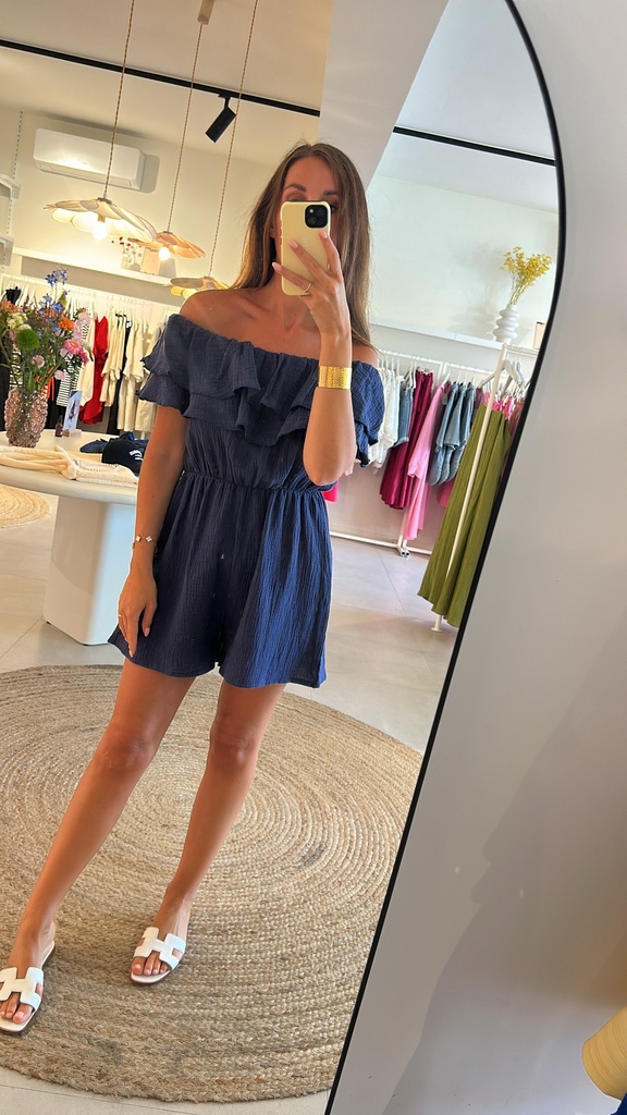 Playsuit Tetra Off Shoulder Navy