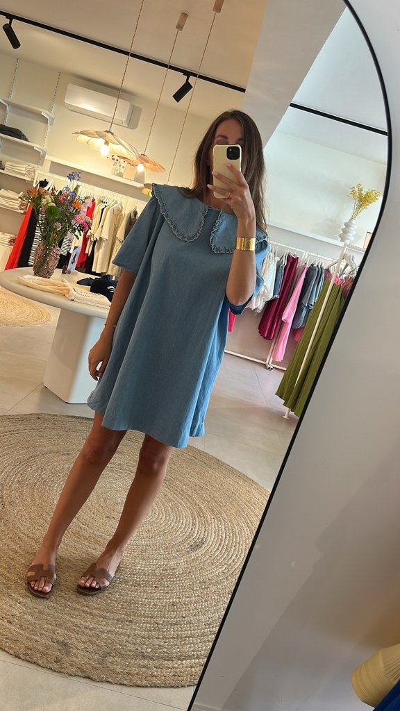 Mini Jeans Dress Lily Light Blue