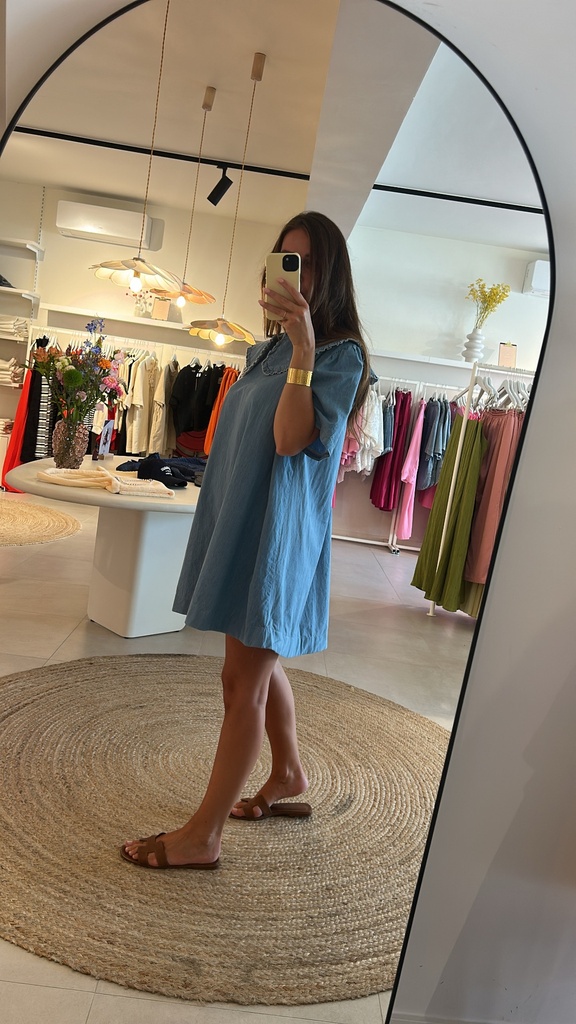 Mini Jeans Dress Lily Light Blue