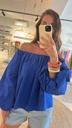 Off Shoulder Blouse Sophia Cobalt