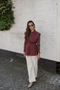 Vest Burgundy Button Strap