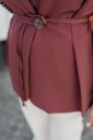 Vest Burgundy Button Strap