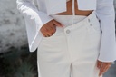 Denim Pants Dad Fit White