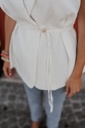 Vest Button Strap White