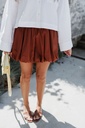 Lisa Mini Balloon Skirt Brown