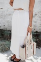 Viva HW Ankle Skirt white