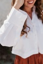 Astha Cropped Boxy Shirt Bright White