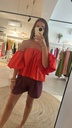 Off Shoulder Blouse Celeste Arancio