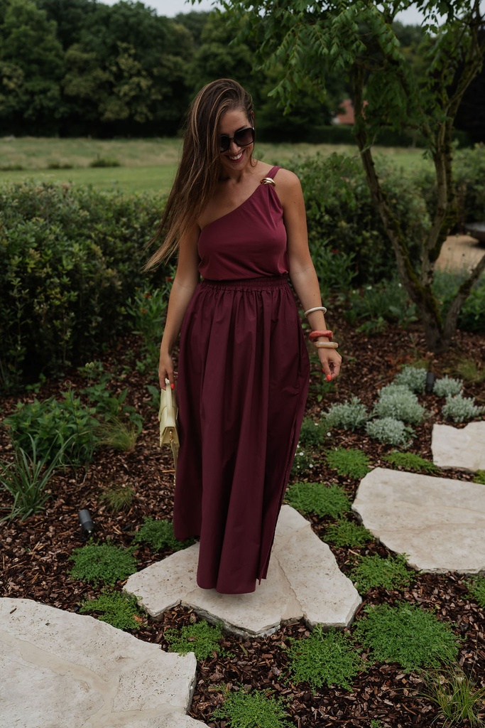 Long Skirt Louise Burgundy