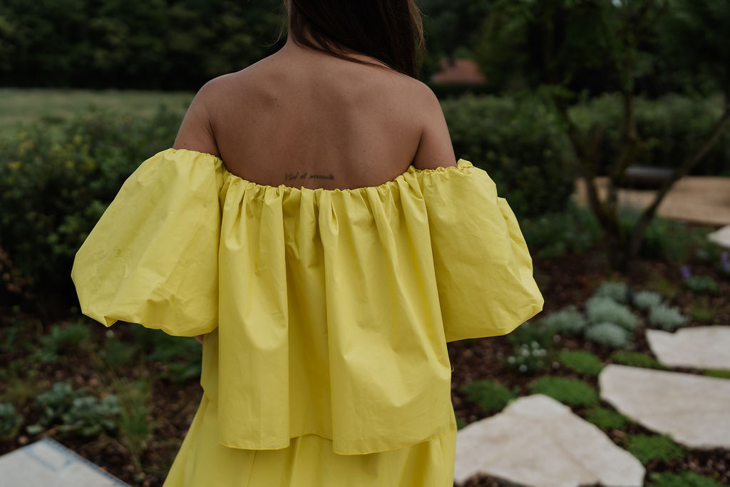 Off Shoulder Blouse Celeste GialloGreen