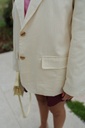 Blazer Striped Pastel Yellow