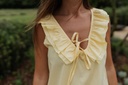 Top Ruffle pastel yellow