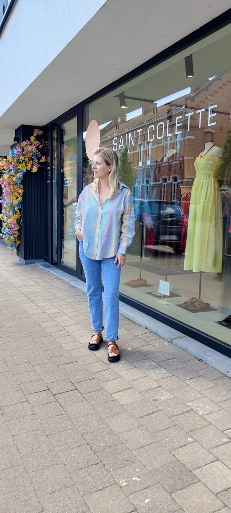 Striped Blouse Pastel