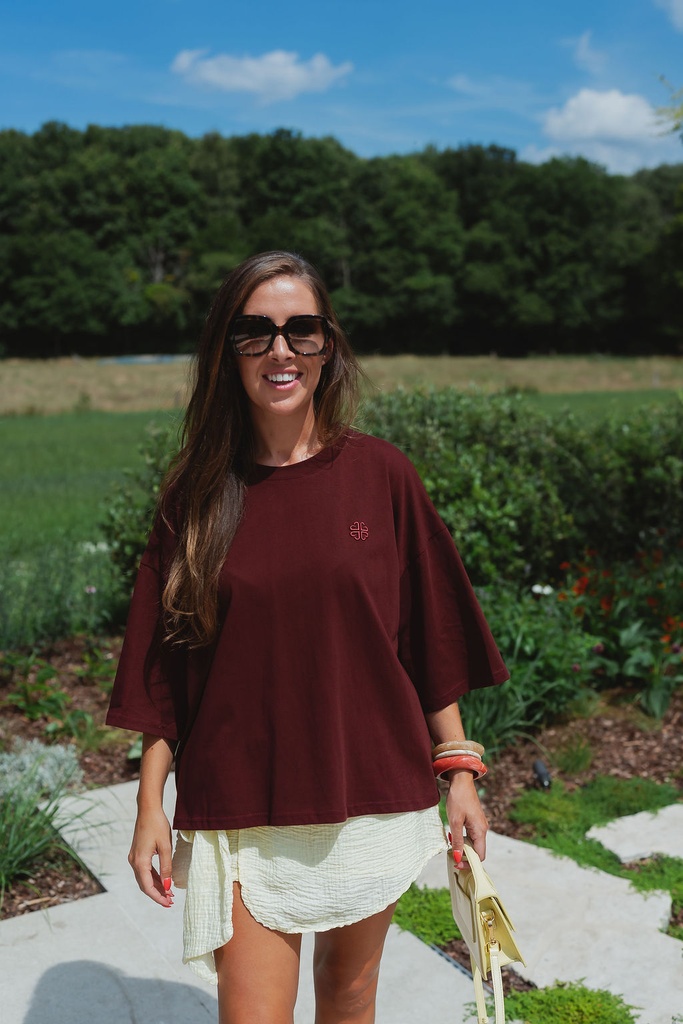 T-shirt burgundy