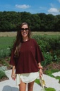 T-shirt burgundy
