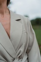 Blazer with belt beige