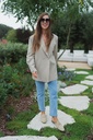 Blazer with belt beige